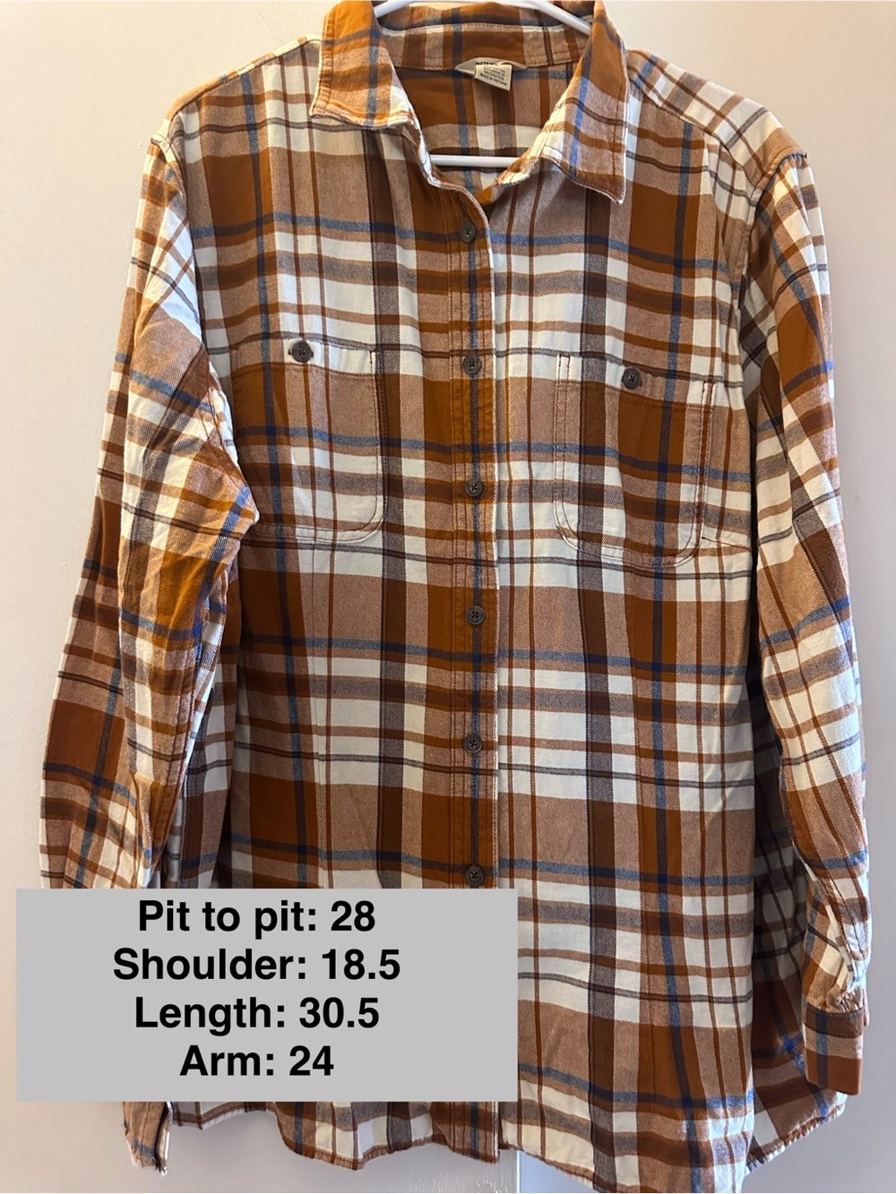 Duluth Trading Men's Brown Plaid Button-Up Shirt Fall 2X